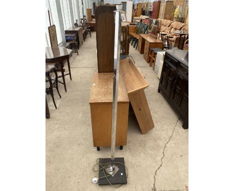 AN ART DECO STYLE CHOMIUM PLATED STANDARD LAMP 