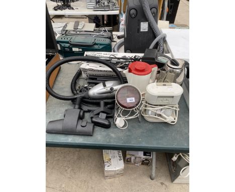 AN ASSORTMENT OF ELECTRICALS TO INCLUDE A PHILIPS TEA FOR TWO, KETTLES AND A DAYLIGHT MAGNIFYING LAMP ETC 