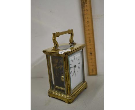 Small French brass cased carriage clock