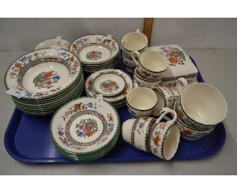 Quantity of Copeland Spode Chinese rose pattern tea and table wares