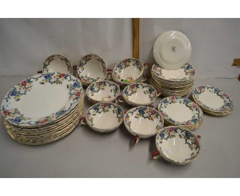 Quantity of Royal Cauldon Victoria pattern table wares