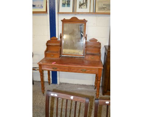 Late Victorian mirror back dressing table