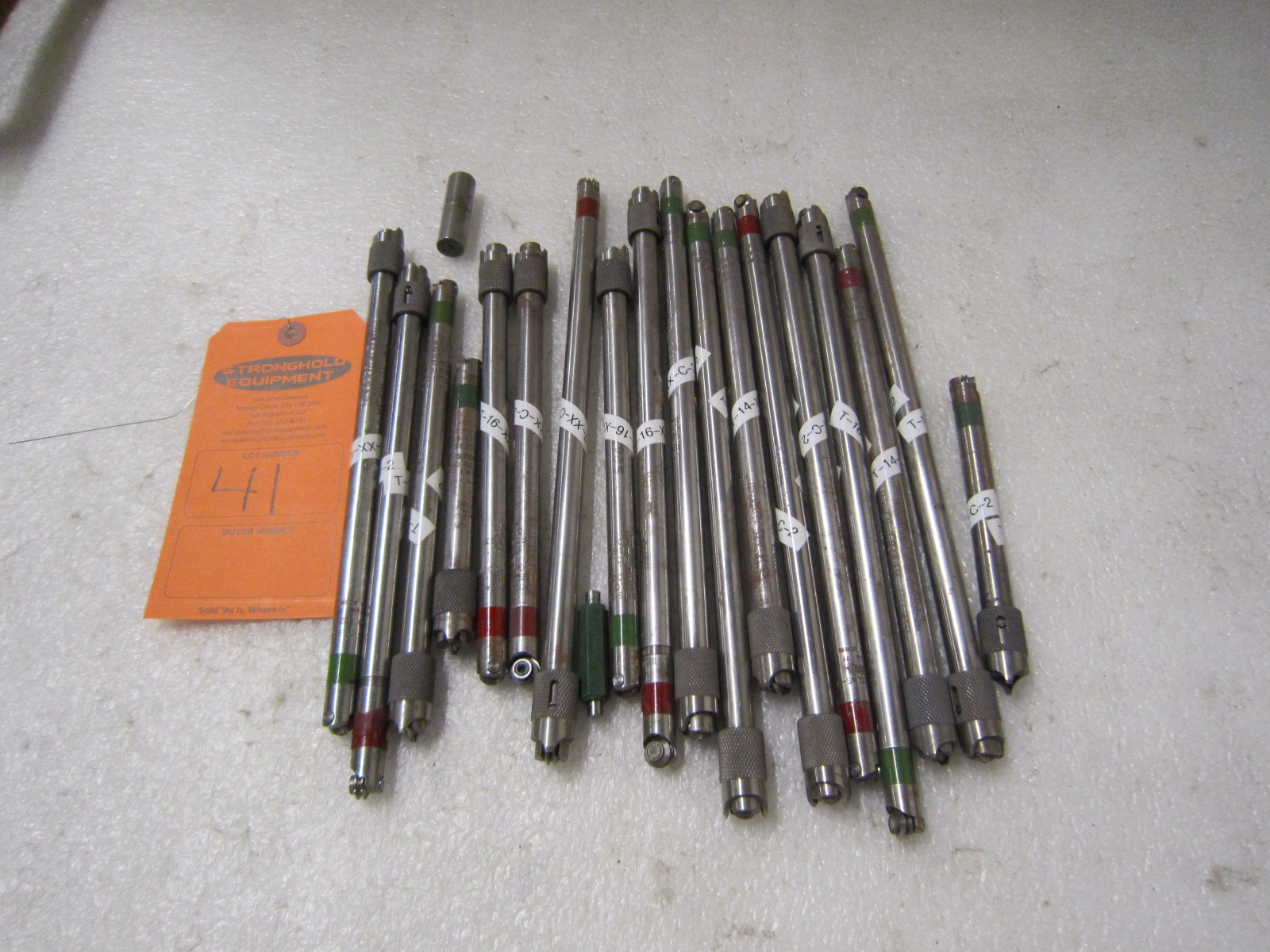 Lot of precision standards calibration rods