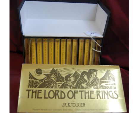The Lord of the Rings by J.R.R Tolkien box set on 13 audio cassettes.