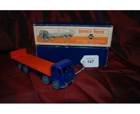 Vintage Dinky Toys Foden Flat Truck with tailboard No: 503 in original box