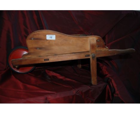 Childs Vintage Wooden Wheel Barrow Circa 1950's