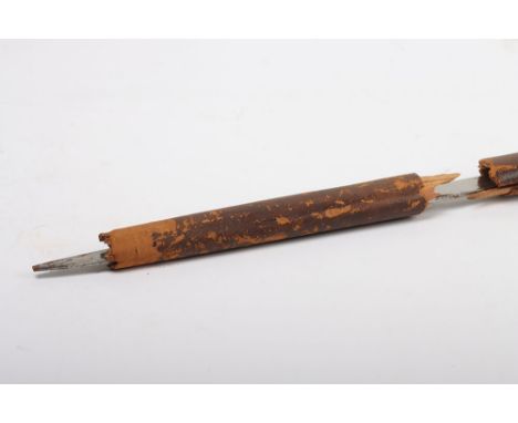 1827 Pattern Rifles Sword, regulation pattern with crowned strung bugle to the guard. Leather covered grip with wire binding.