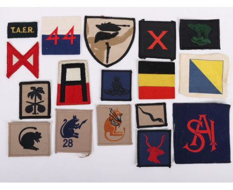 Job lot of mainly British Army Tactical Recognition Flashes badges (T.R.F). Lot includes Gulf War Royal Scots Dragoon Guards,