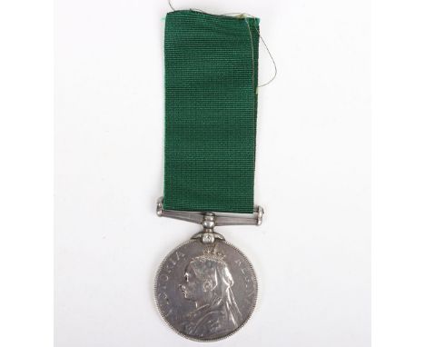 A Victoria Volunteer Long Service medal to the 3rd London Rifle Volunteers. Volunteer Long Service Medal, VR, engraved naming