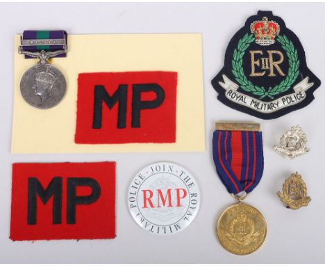 A General Service Medal to the Royal Military Police for the Malaya conflict. General Service Medal, GVIR, with clasp Malaya,