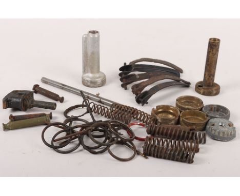 WW1 Mills Grenade Spare Parts: A selection of spare parts for restoring Mills hand grenades   to include alloy/  brass base p