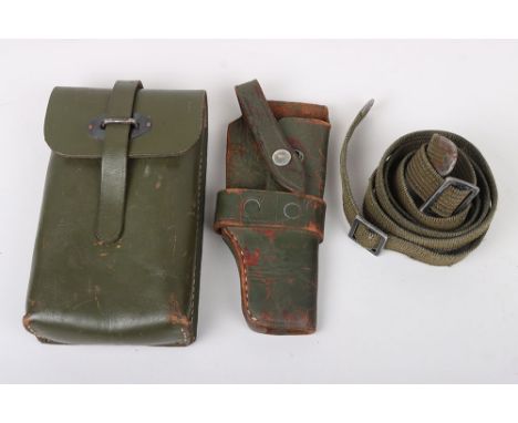 Argentine FN FAL Cleaning Kit: Green combat leather pouch housing cleaning kit for the FAL , contents look complete, Argent F