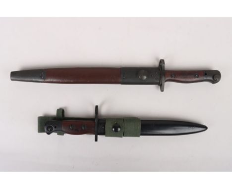 Australian Owen and Jungle Carbine Bayonets: A fine example of an Australian Owen sub-machine gun bayonet stamped to blade XM
