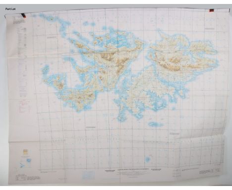 Falklands War Maps: All maps been folded down to include  Falkland Islands sheet 14 scale 1=50,000 , dated 4/1982 , Falkland 