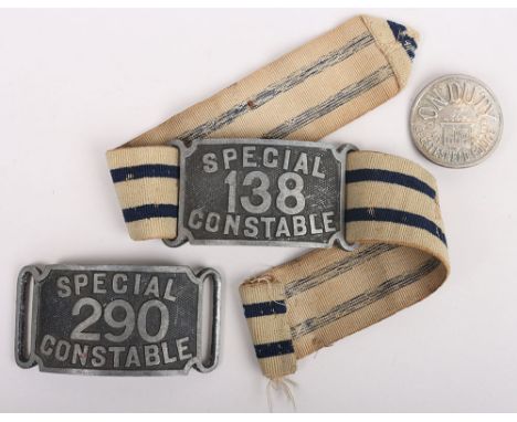 Special Constable Duty Armband: Special armband with badge, single badge and ON DUTY badge for Gateshead Police badge with lu