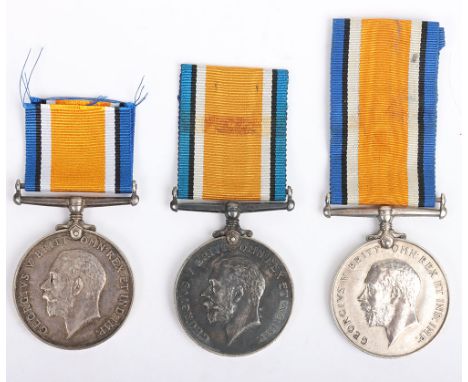 A collection of 3 British War Medals to the Machine Gun Corps; British War Medal, “3823 CPL. A.H. NAYLOR M.G.C.” – Arthur Hen