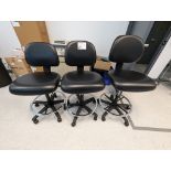 LOT OF (3) ASST. LAB STOOLS
