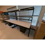 LAB WORKBENCH W/ LIGHTING AND POWER SETUP