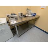 APPROX. 60" X 30" STAINLESS STEEL TABLE