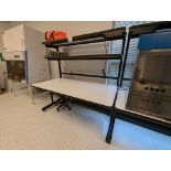 LAB WORKBENCH W/ LIGHTING AND POWER SETUP