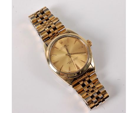 A gentleman's 18ct Rolex Oyster Superlative Chronometer, the round dial with baton numerals, gilt hands, face stamped 'Rolex 