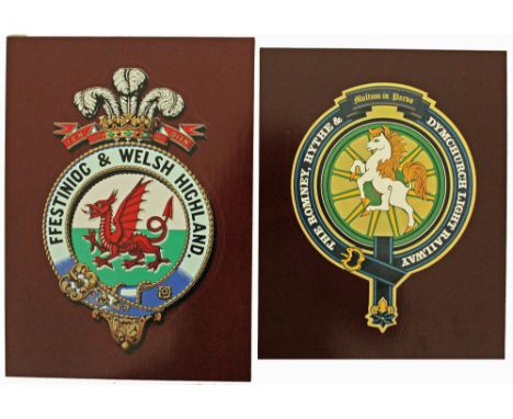 Festiniog &amp; Welsh Highland coach coat of arms transfer from the English Pullman stock at Caernarvon. Mounted on a wooden 