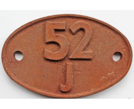 Shedplate 52J Borough Gardens. Cleaned but light rust.