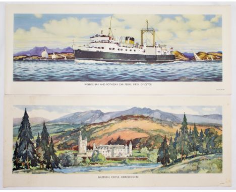 BR(Sc) Carriage Prints, a loose pair comprising - Wemyss Bay And Rothsay Car Ferry, Firth Of Clyde by Alastair MacFarlane and