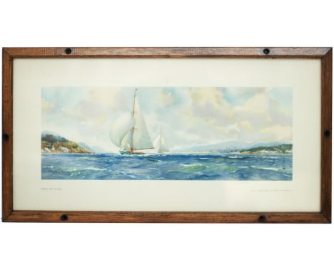 Carriage Print FIRTH OF CLYDE by Frank H Mason R.I. From the LNER Post-War series issued in 1947. In excellent condition in a
