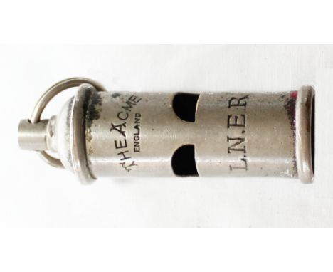 LNER Acme Thunderer organ pipe Guards Whistle nicely stamped with company initials.