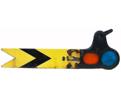BR Upper Quadrant Distant Enamel Signal Arm complete with spectacle.