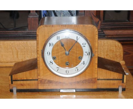 An Art Deco mantel clock circa 1930.