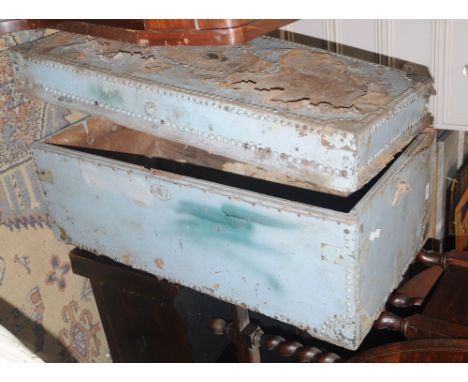 A hide bound trunk.