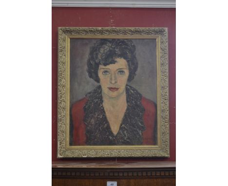 JR KeysSociety Portrait of a Young Ladysigned, oil