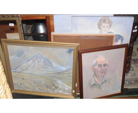 Smith, Kenneth, Alfred 20th century oil on board, Buachaille Etire Mor, The Big Shepherd, 50cm x 60cm; Kenneth Smith, self po