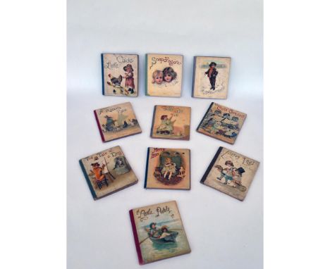 Collection of Ten Children's Books with Hand Colored and Black and White Illustrations in each. Printed in Bavaria. Vintage, 