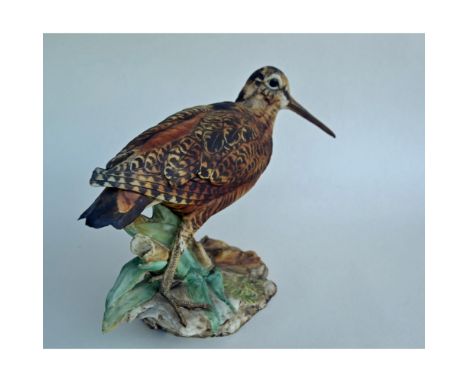 Bisque Porcelain Decorated by Artist Tay, featuring The Woodcock Bird Figurine, Limited to 500. This Woodcock is # 100/500. M