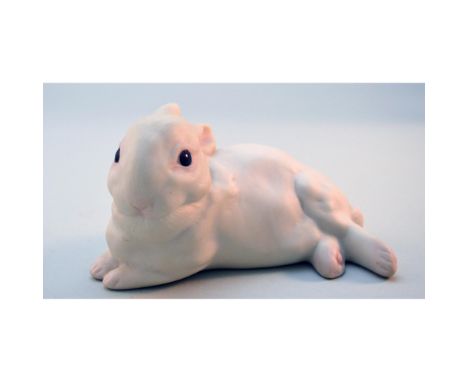 Bisque Porcelain Decorated, hand created, hand painted by the Cybis Artists, featuring Bunny at Rest. Issued: 1983. USA. Hall