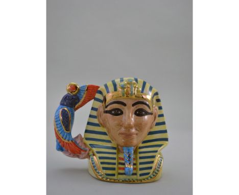 Glazed Porcelain Decorated, featuring the Tutankhamen Mug. Limited Edition: # 321/1500. Hand made by the Royal Doulton Studio