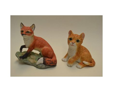 Bisque Porcelain Decorated, hand-created, hand-painted by the Boehm Artisans, featuring the Red Fox, Hallmark: 40108, USA. 19