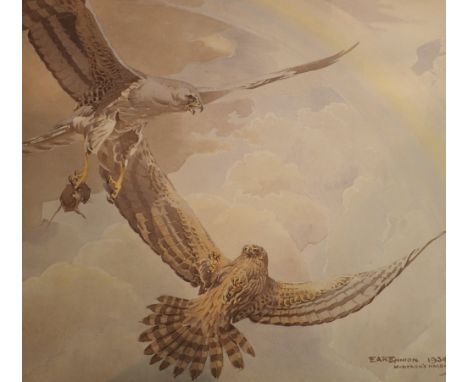 After ERIC A R Ennion limited edition prints Montagus Harriers 106/525 and 107/525