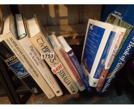 Shelf of Australian bird books