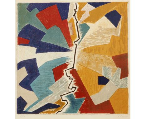 Jean Deyrolle (1911-1967)Abstract, signed and no. 2/60 in pencil to the margin, lithograph in colours, 43 x 45cmGood overall,