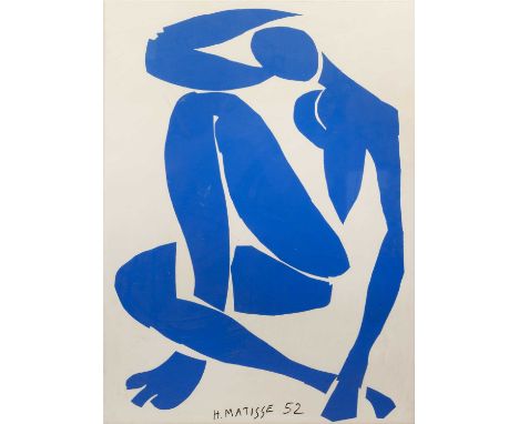 After Henri MatisseNu Bleu IV, lithograph, blind stamp to lower left corner, 92 x 69cm