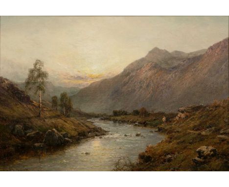 Alfred de Breanski Snr (1852-1928)'The Tay through Lanark', signed, inscribed with title in pencil to stretcher verso, oil on