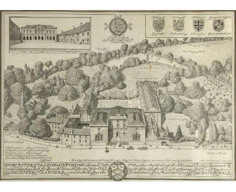 Edmund Hort-New'Worcester College, Oxford', photo-lithograph, 32 x 44cm; Beynan and Company (pubs) 'Memorial of Worcester Col