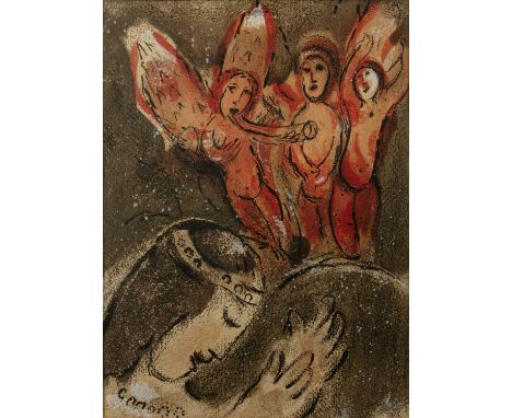 Marc ChagallSarah and The Angels, lithograph, 34 x 25.5cm Prov. With London Graphic Art Associates