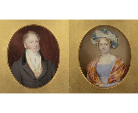 19th century English schoolPortrait of Colonel William Augustus Blakeney (1771-1848), and companion portrait of his wife Sara