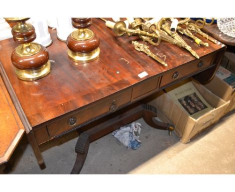 A Regency mahogany drop leaf sofa table  AF