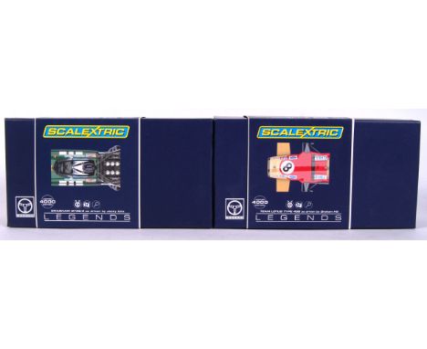 A collection of 2x original contemporary 1/32 scale limited edition Scalextric boxed Legends racing slot cars to include; C35